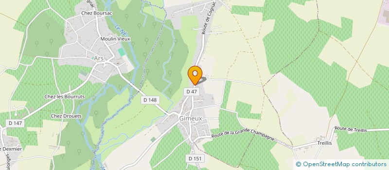 localisation de l'entreprise GP BUSINESS à GENSAC-LA-PALLUE