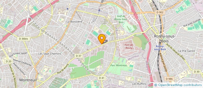 localisation de l'entreprise GP COMPANY à MONTREUIL