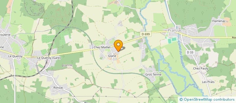 localisation de l'entreprise GP DECORS  PRANZAC