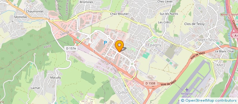 localisation de l'entreprise GP DISTRIBUTION  EPAGNY METZ-TESSY