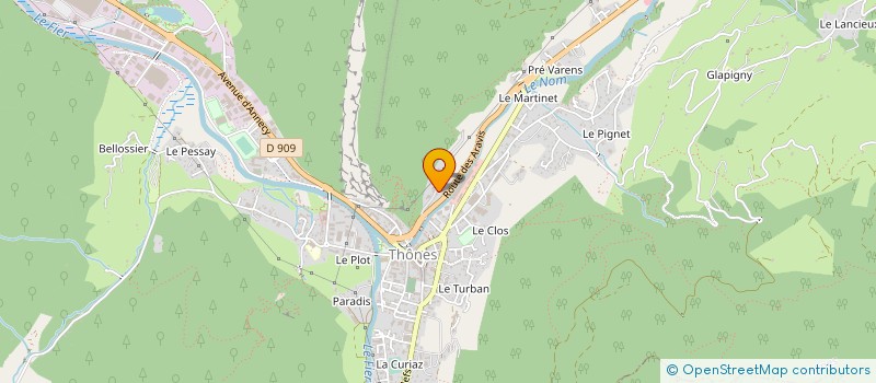 localisation de l'entreprise GP ET SP  THONES