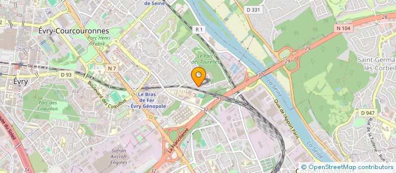 localisation de l'entreprise GP EXPRESS  EVRY-COURCOURONNES