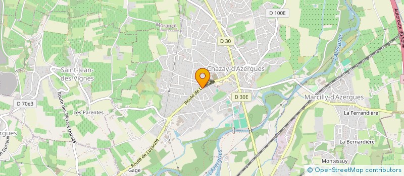 localisation de l'entreprise GP HV  CHAZAY-D'AZERGUES
