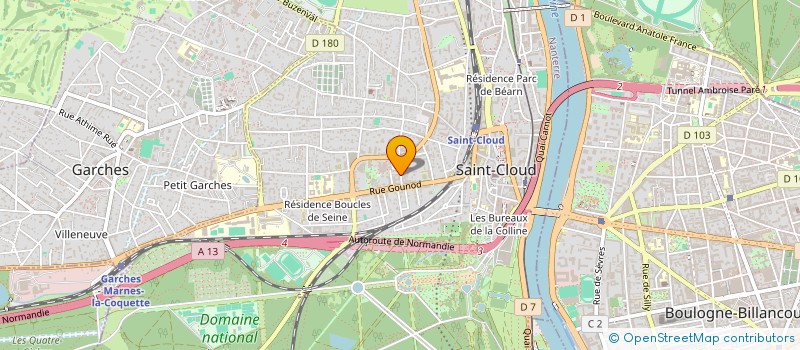 localisation de l'entreprise GP INVEST  SAINT-CLOUD