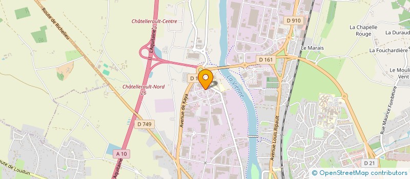 localisation de l'entreprise GP INVEST à CHATELLERAULT