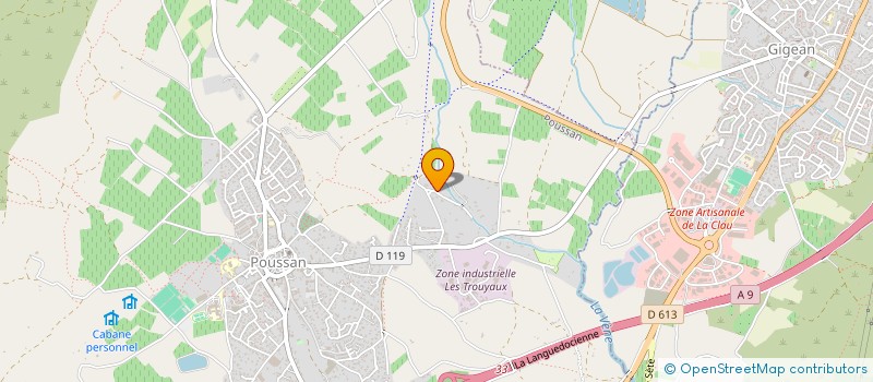 localisation de l'entreprise GP JAVAB INVEST  POUSSAN