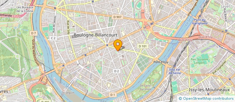localisation de l'entreprise GP LOCATION  BOULOGNE-BILLANCOURT