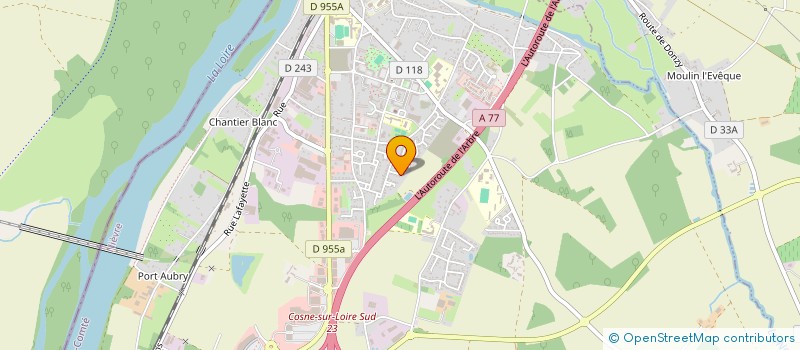 localisation de l'entreprise GP OPTIQUE à COSNE-COURS-SUR-LOIRE