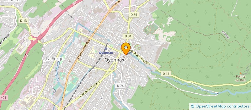 localisation de l'entreprise GP TRANS à OYONNAX