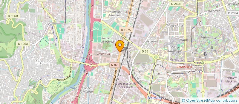 localisation de l'entreprise GP TRANSPORT  GRENOBLE