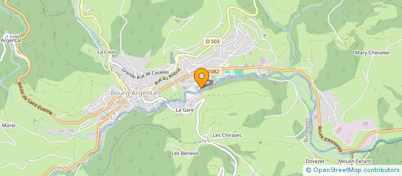 localisation de l'entreprise GP VENTES AUTOMOBILES  BOURG-ARGENTAL