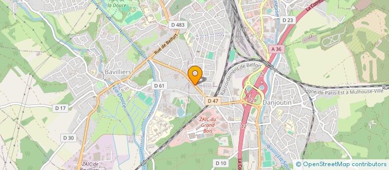 localisation de l'entreprise GP WOODWORKING à DANJOUTIN