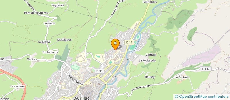 localisation de l'entreprise GP15 à AURILLAC
