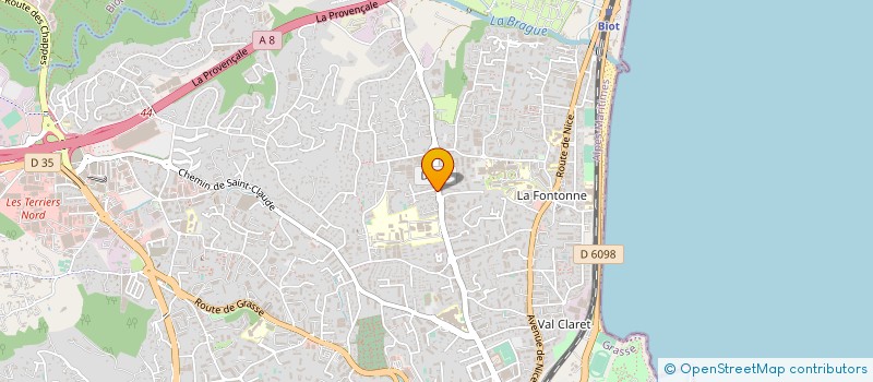 localisation de l'entreprise GPB LES TILLEULS à ANTIBES