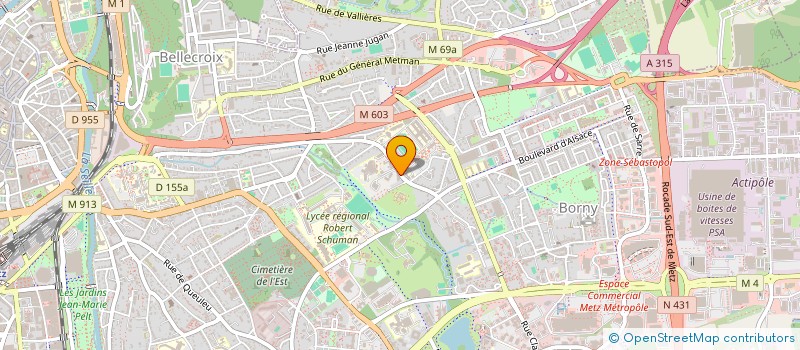 localisation de l'entreprise GPCA  METZ