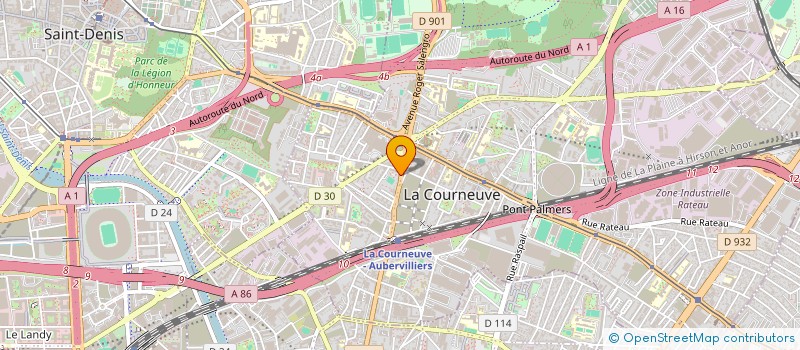 localisation de l'entreprise GPE DE PROTECTION ET DE FORMATION INT à LA COURNEUVE