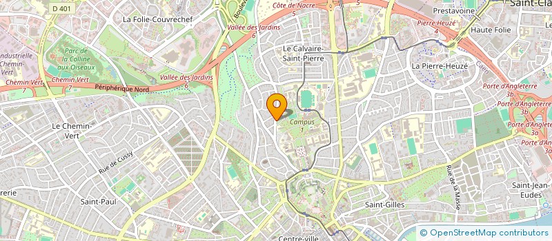 localisation de l'entreprise GPE ETUD INSERT SOCIALE PERS PORT TRISOM à CAEN