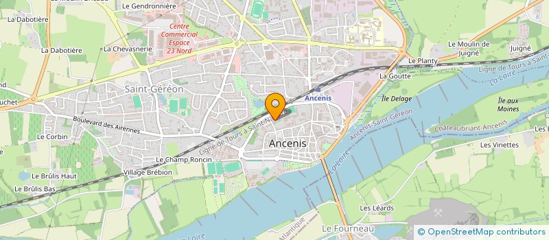 localisation de l'entreprise GPE ETUDE RECHER ACTIO FORMA AIDES SOIGN à ANCENIS-SAINT-GEREON