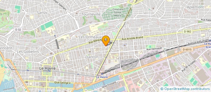 localisation de l'entreprise GPE KINESITHERAPEUTES 25 RUE COLLARD à LE HAVRE