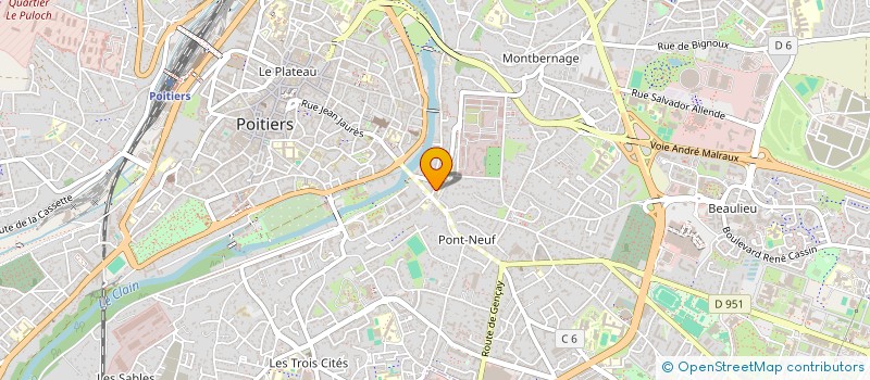 localisation de l'entreprise GPE REG ANIMATION INITIA NATURE ENVIRONN à POITIERS