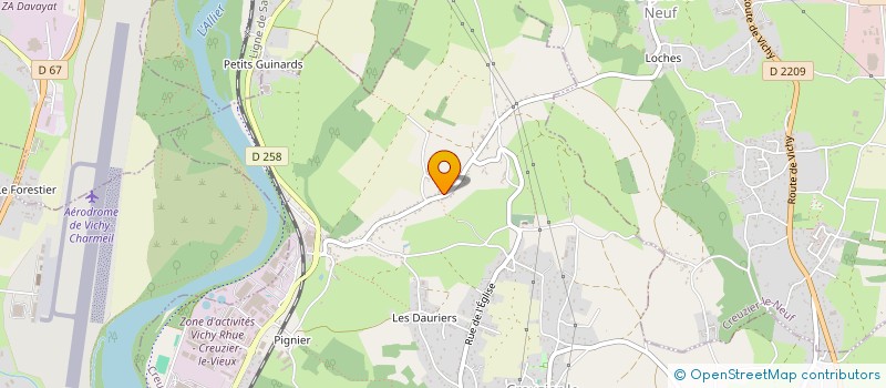 localisation de l'entreprise GPE RESEAU TELEMATIQUE à CREUZIER-LE-VIEUX