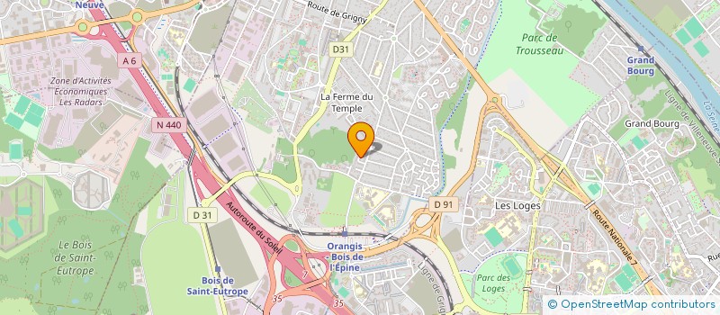 localisation de l'entreprise GPE SYNDICAL SAPEURS POMPIERS VOLONTAIRE  RIS-ORANGIS