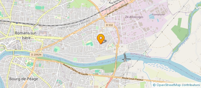 localisation de l'entreprise GPI IMMO  ROMANS-SUR-ISERE