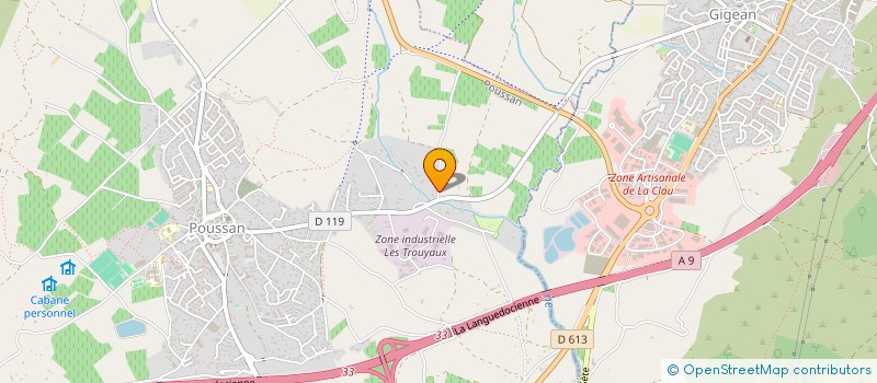 localisation de l'entreprise GPJ CANARIS  POUSSAN