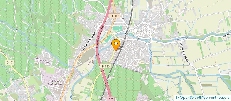 localisation de l'entreprise GPLI  BEDARRIDES