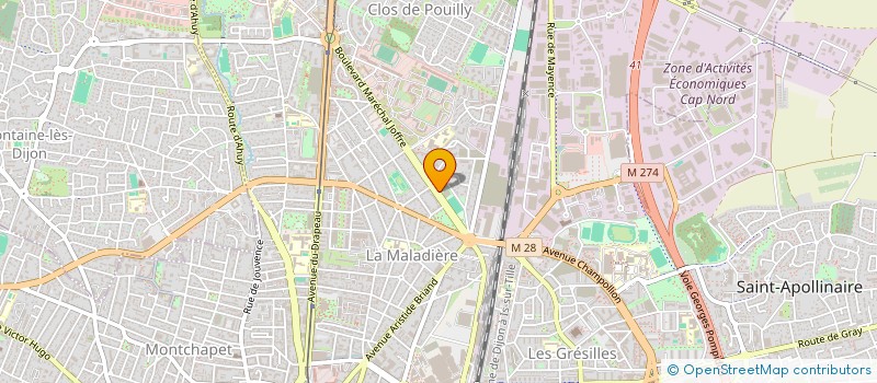 localisation de l'entreprise GPM SOLIDARITE COTE D'OR YONNE  DIJON