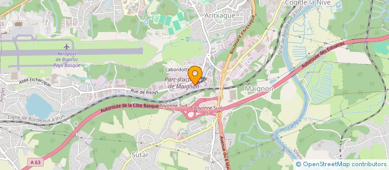 localisation de l'entreprise GPO EVENTS à ANGLET