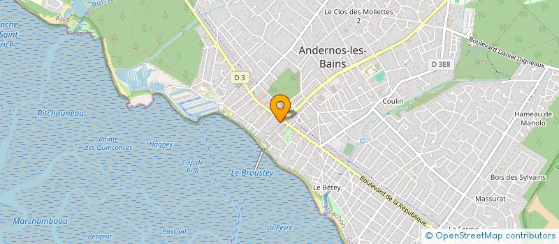 localisation de l'entreprise GPS DISTRIBUTION à ANDERNOS-LES-BAINS