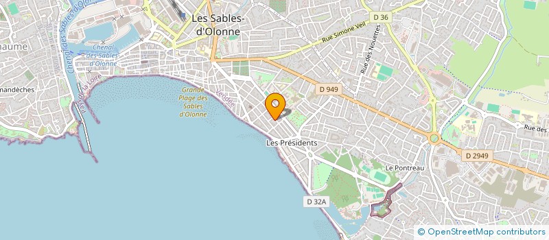localisation de l'entreprise GPS SAFIMMO à LES SABLES D'OLONNE