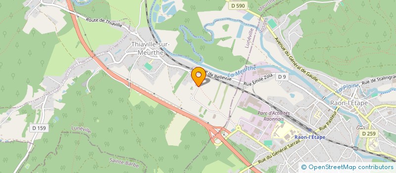 localisation de l'entreprise GPT AMBULANCIERS POUR SECOURS D'URGENCE  THIAVILLE-SUR-MEURTHE