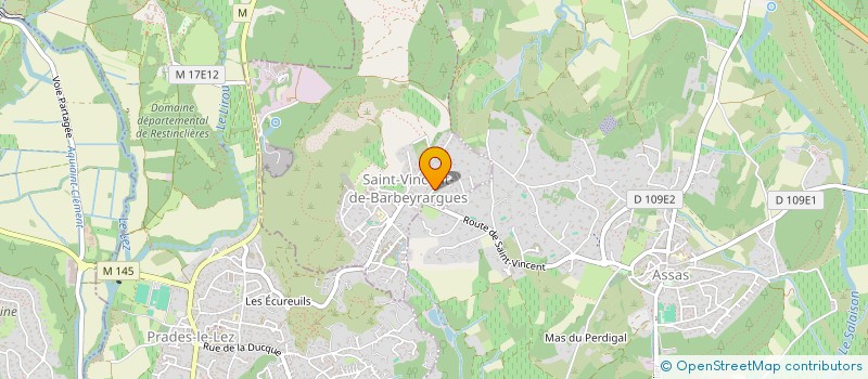 localisation de l'entreprise GPT ASSOCIATIF D INTERMITTENTS ACTIFS  SAINT-VINCENT-DE-BARBEYRARGUES