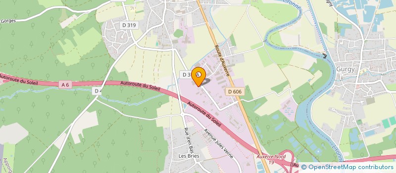 localisation de l'entreprise GPT CONCESSIONNAIRES DAF FRANCE S.T.V.I. à APPOIGNY