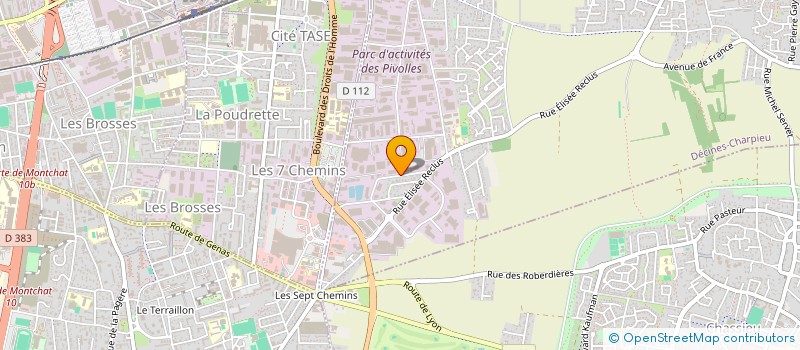 localisation de l'entreprise GPT COOPERATIF DES AVEUGLES TRAVAILLEURS à DECINES-CHARPIEU