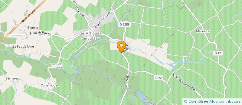 localisation de l'entreprise GPT D EMPLOYEURS DU CHAMP DE FLEURET à LES ARTIGUES-DE-LUSSAC