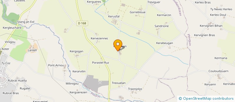 localisation de l'entreprise GPT D'EMPLOYEURS KERSIMON KERIBIN  PLOUDALMEZEAU