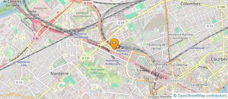 localisation de l'entreprise GPT DE COREASSURANCE RISQUES DU BATIMENT à NANTERRE