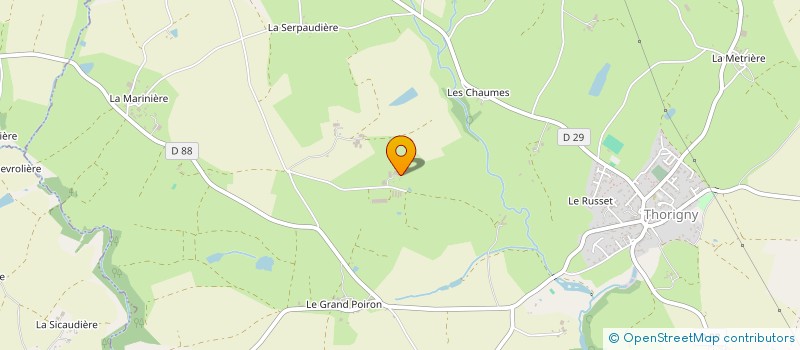 localisation de l'entreprise GPT DU POIRON  THORIGNY