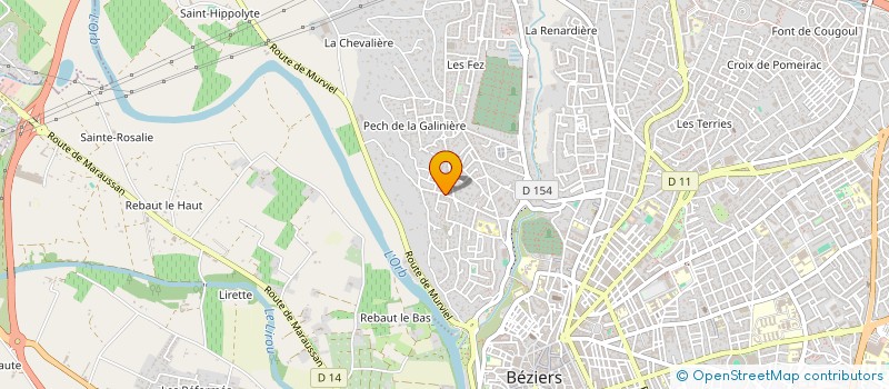 localisation de l'entreprise GPT EMP LES METEORES  BEZIERS