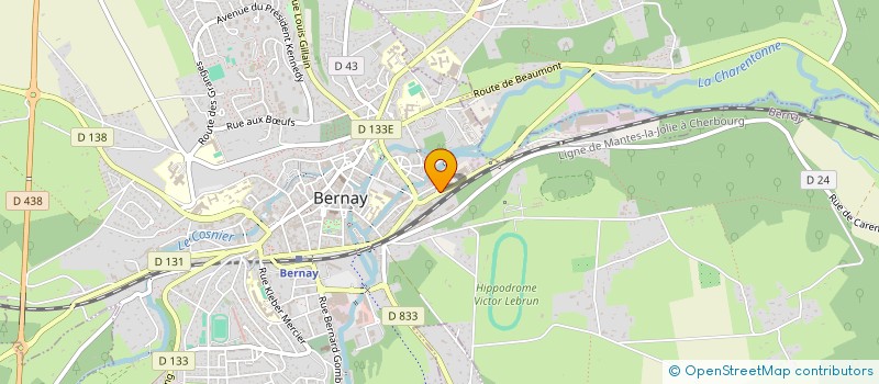 localisation de l'entreprise GPT EMPLOY INSERT QUALIF ARTIS BAT OUEST à BERNAY