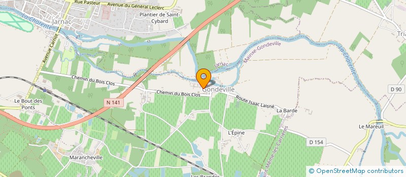 localisation de l'entreprise GPT EMPLOYEURS VERAL BOISFERON à SAINTE-SEVERE
