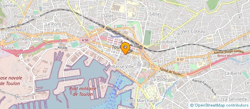 localisation de l'entreprise GPT ENTREP FRANC LUTTE CONTRE CANCER VAR à TOULON