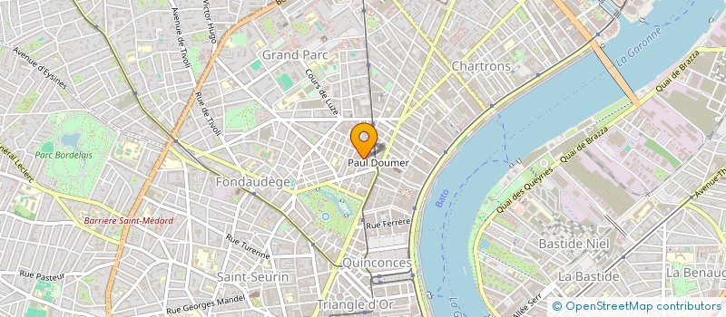 localisation de l'entreprise GPT ETUDE RECHE INFOR APPLIQ TRAVAIL ...  BORDEAUX