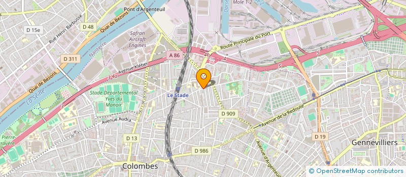localisation de l'entreprise GPT EUROP DEVELOPP SECURIT ET SANTE TRAV à COLOMBES