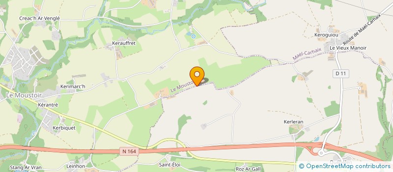 localisation de l'entreprise GPT FONCIER RURAL DE KERLOUBENNEC  LE MOUSTOIR