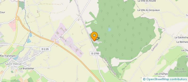 localisation de l'entreprise GPT FOREST. F.FONTAINE AUX CHEVREUILS  PLOEUC-L'HERMITAGE