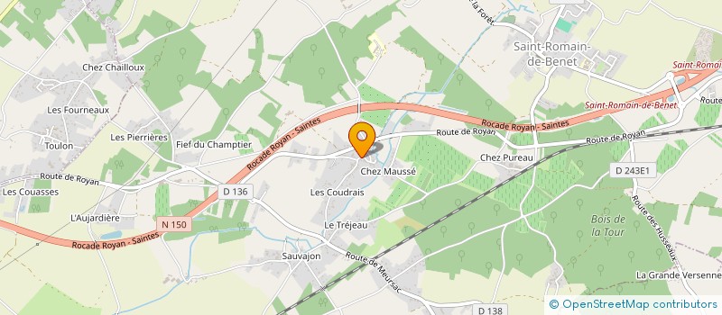 localisation de l'entreprise GPT FORESTIER DE BARILLETTE  SAINT-ROMAIN-DE-BENET